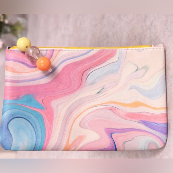 Ipsy Heart-Embossed Pink and Swirl Cosmetic Bag Duo - Picture 2 of 5